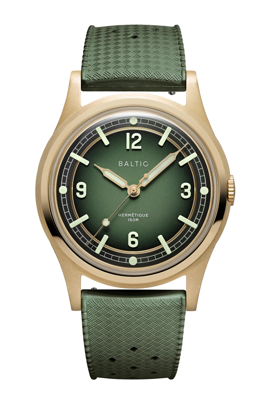orologi hermétique tourer bronzo verde-baltico
